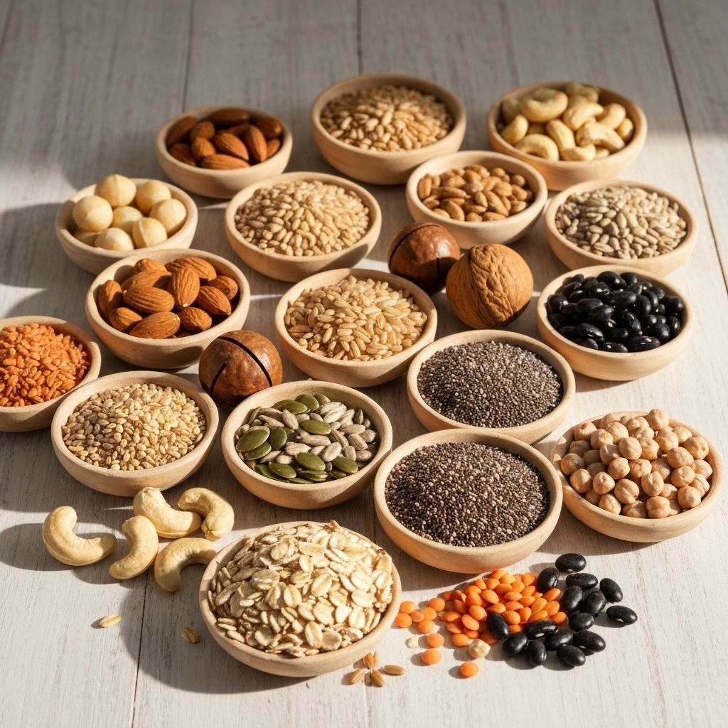 Whole grains, nuts and seeds